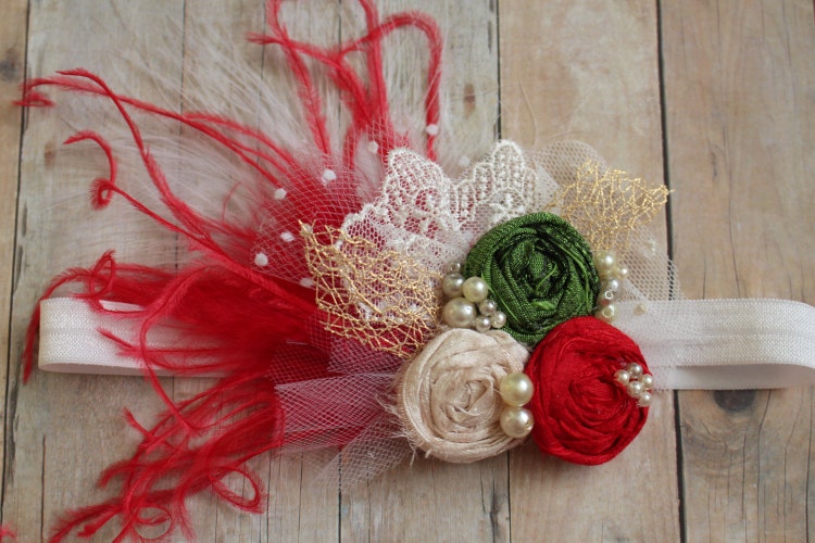 Holiday Headband Christmas Hair Accessory Baby by AldonasBoutique