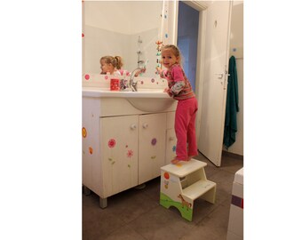 Bathroom Furniture, Toddler Girl Gift, Kids Furniture, Personalized Kids Gifts, Step Stool for Kids, Kids Step Stool, White Furniture