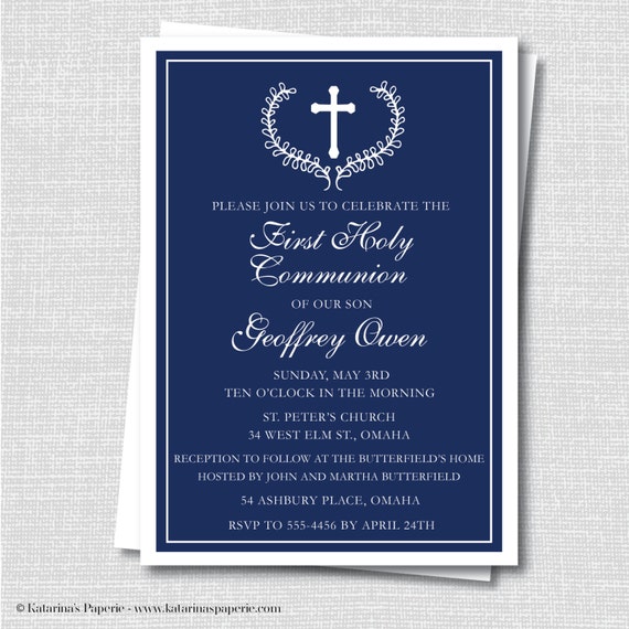 Fancy Communion Invitations 4