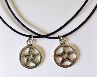 Pentagram necklace, pentagram, wiccan necklace, witch, star necklace ...