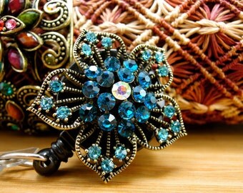 Flower Retractable Badge Holder - Retractable Badge Holder - Retractable Badge Reels - Nurse Retractable Badge Holder - Nurse ID Badge Reel