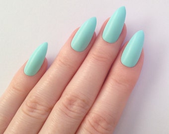 Matte grey stiletto nails Nail designs Nail by prettylittlepolish