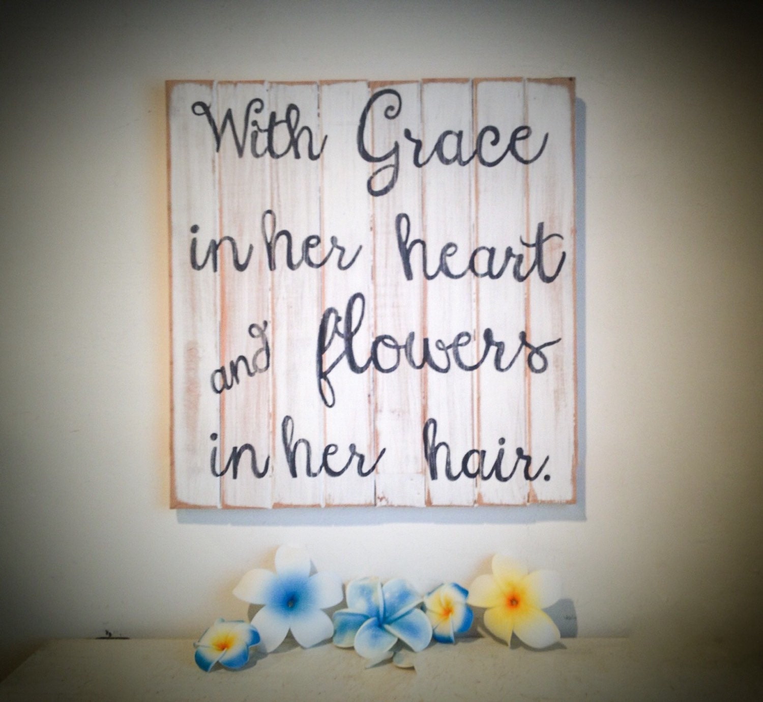 Antique whitewash hand painted wooden sign by StardustTalismans