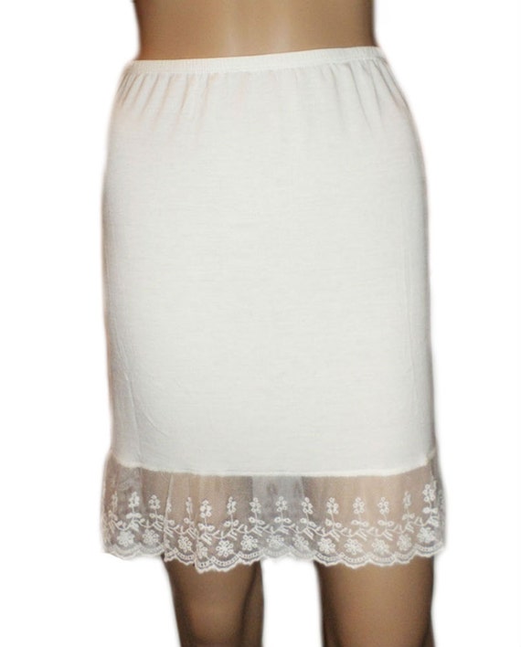 Modal Lace Slip Dress Extender Skirt by TheAccessoryTrunk on Etsy