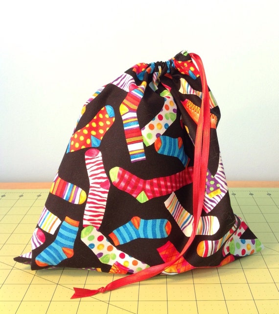 Sock Knitting Project Bag by TheFeltedGarden on Etsy