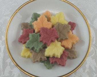 30 Maple Leaf Shaped Sugar Cubes in Autumn Mix for Fall, Thanksgiving, Tea Party, Party Favor, hostess gift