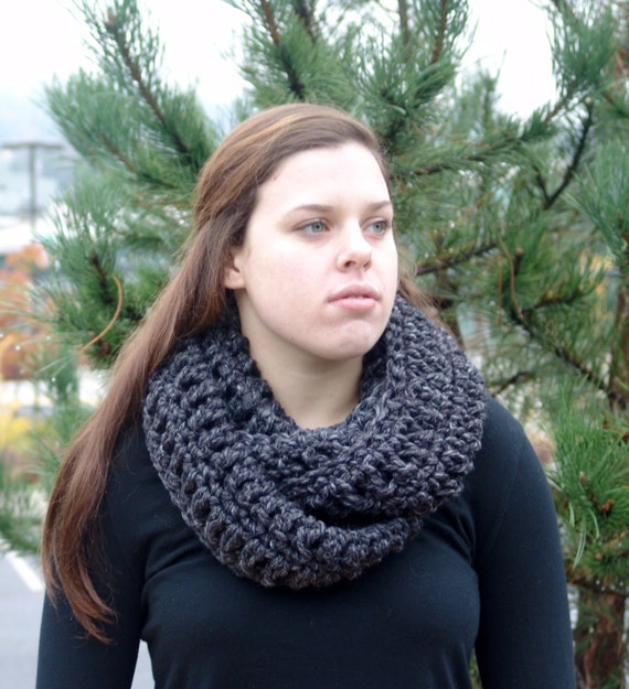 Chunky Crochet Infinity Scarf for Women by BeehiveCreation on Etsy