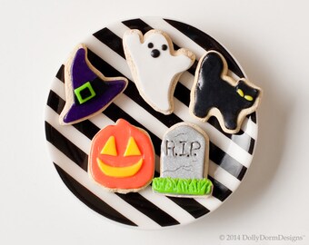 American Boy Doll or Girl Doll House Food Accessories - HALLOWEEN SHAPED COOKIES for 18 inch Doll Bedroom, Candy Store, Kitchen, Holiday