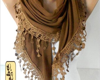 Triangular Scarf - Cotton Scarf- Fashion accessories- for her