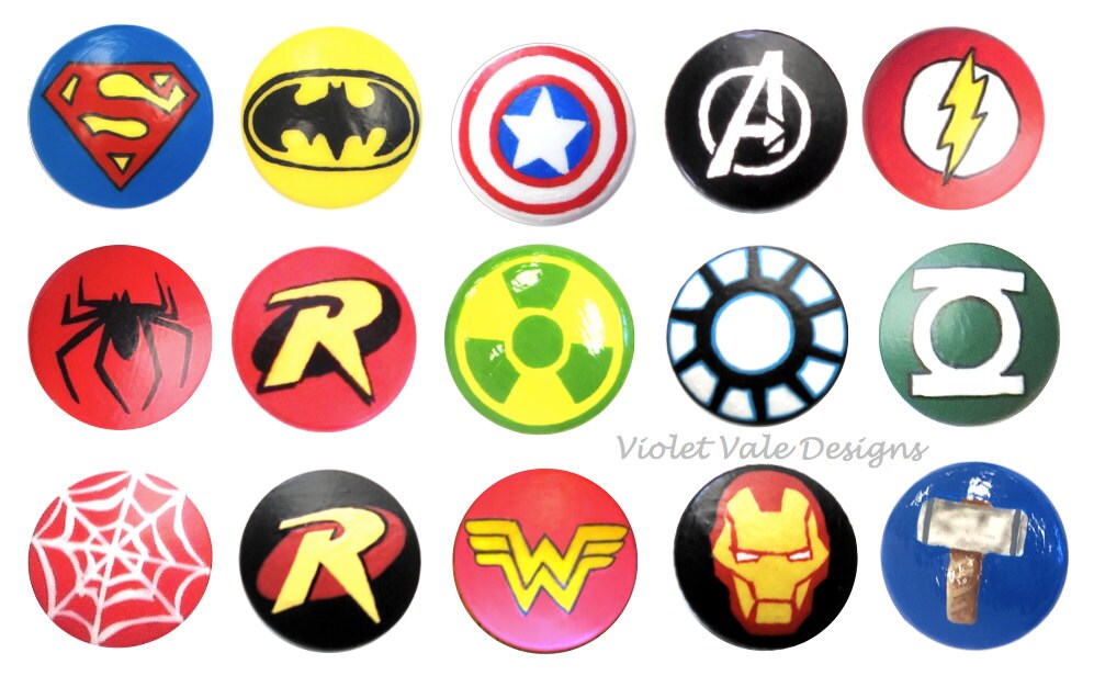 Superhero Hand Painted Drawer Knob Superhero by VioletValeDesigns