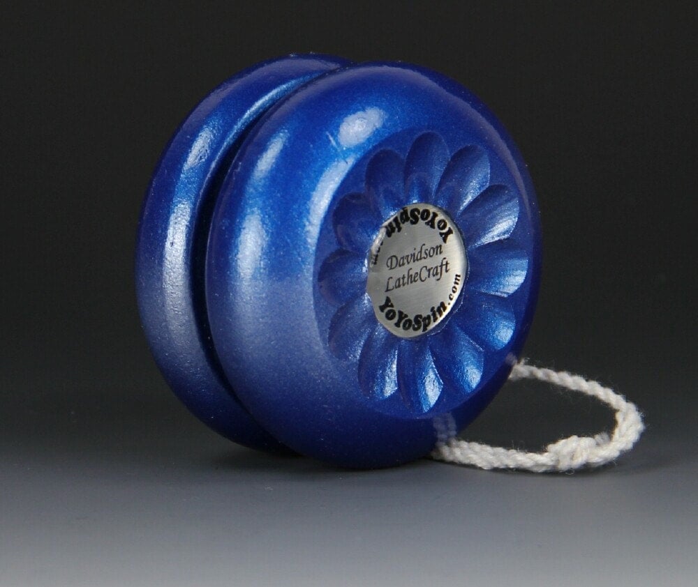 Toy YoYo Old School Wooden Fixed Axle YoYo with Rose by YoYoSpin