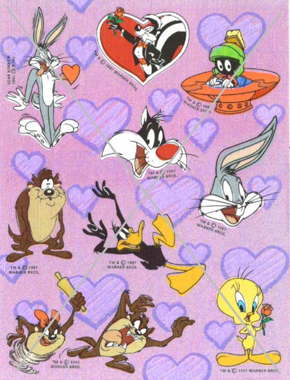 VINTAGE 1997 1 Sheet of Looney Tunes by JCristinasCreations