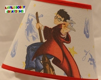 Harry Potter Fabric Lamp Shade. You Choose the TRIM COLOR! (10 Sizes to Choose From!)