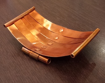 Soap Dish Tray in Copper - handmade - naturally antimicrobial