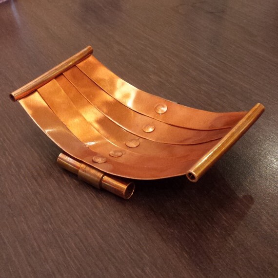 Soap Dish Tray in Copper handmade naturally antimicrobial