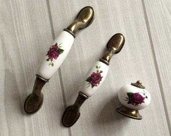 76 96 mm Möbel Griffe Griff Knäufe Möbelgriffe Keramik Möbelgriff LiLa