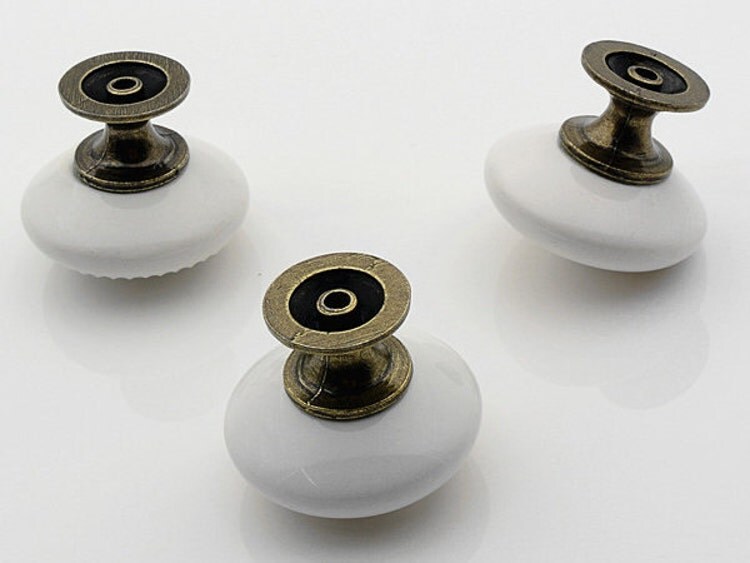 Küche Gold Silber Weiß Möbelknopf Knäufe Metall von LynnsHardware