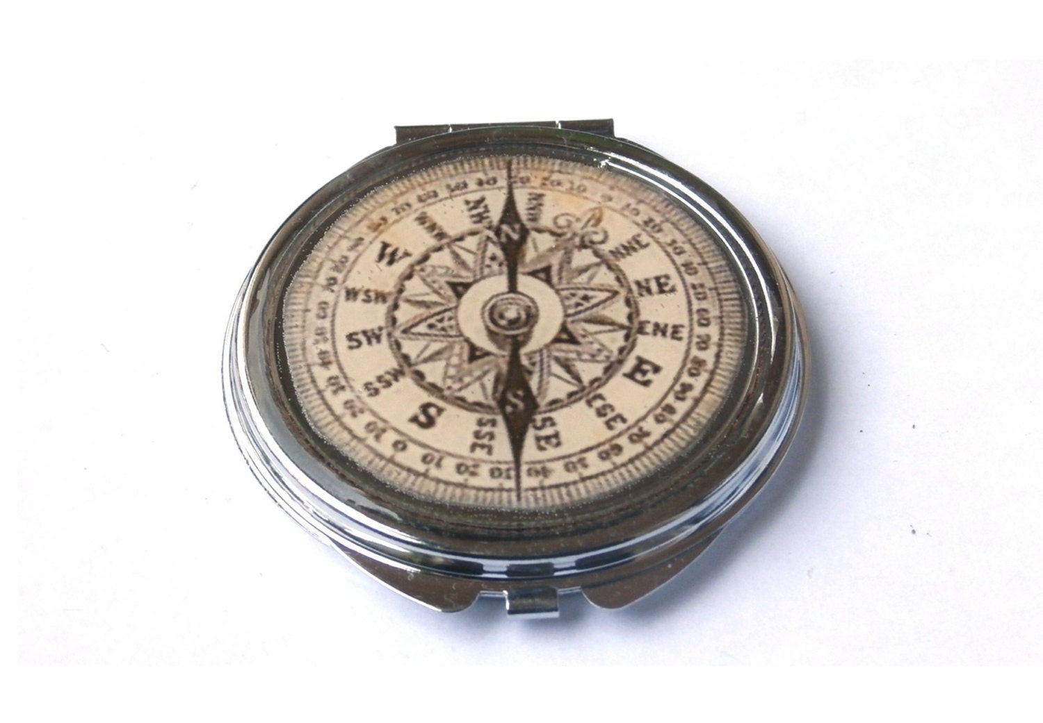 Compass mirror compass compact mirror compass pocket mirror