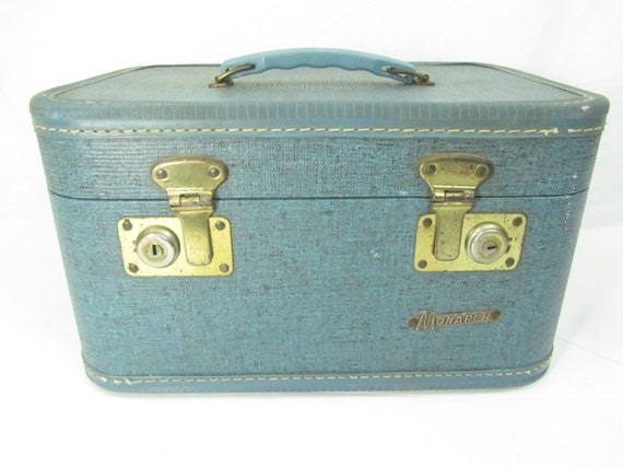 Monarch Train Case vintage luggage suitcase overnight