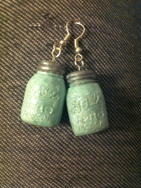 Mason Jar Dangle Earrings