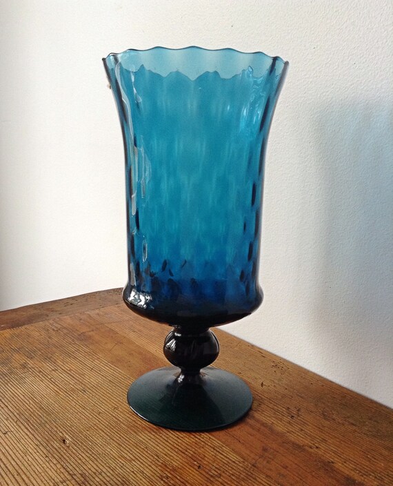 Blue Glass Vase Made in Italy