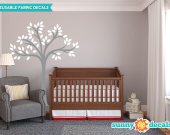 Beautiful Tree Fabric Wall Decal, Tree Wall Décor with Customizable Color Options - Reusable, Repositionable
