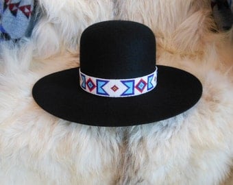 Billy Jack MOVIE REPLICA Handloomed Beaded Hatband/Indian Joe Round Dome Hat