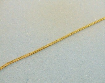 1m gold plated curb chain - 1 yard gold plated chain - 3mm x 2mm curb link chain - gold chain - gold curb chain