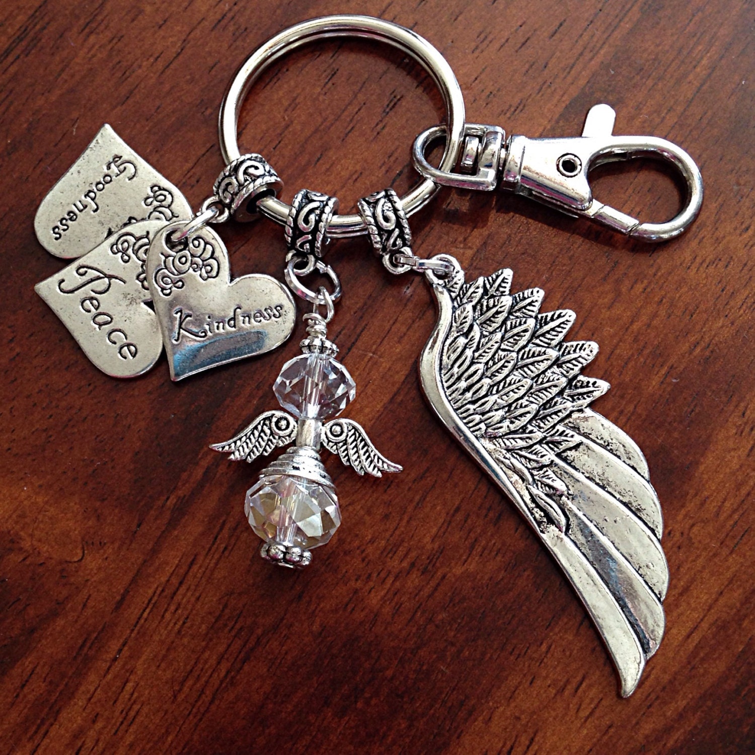 Christian Keychain Keychain Angel Keychain Angel Wing