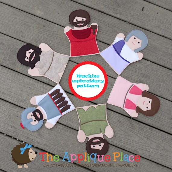 Finger Puppets Embroidery Design Bible Character Puppets