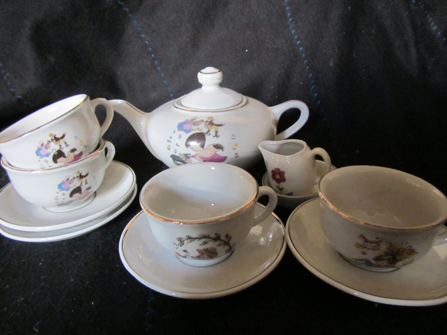 tiny china tea set