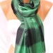 green and black checkered scarf