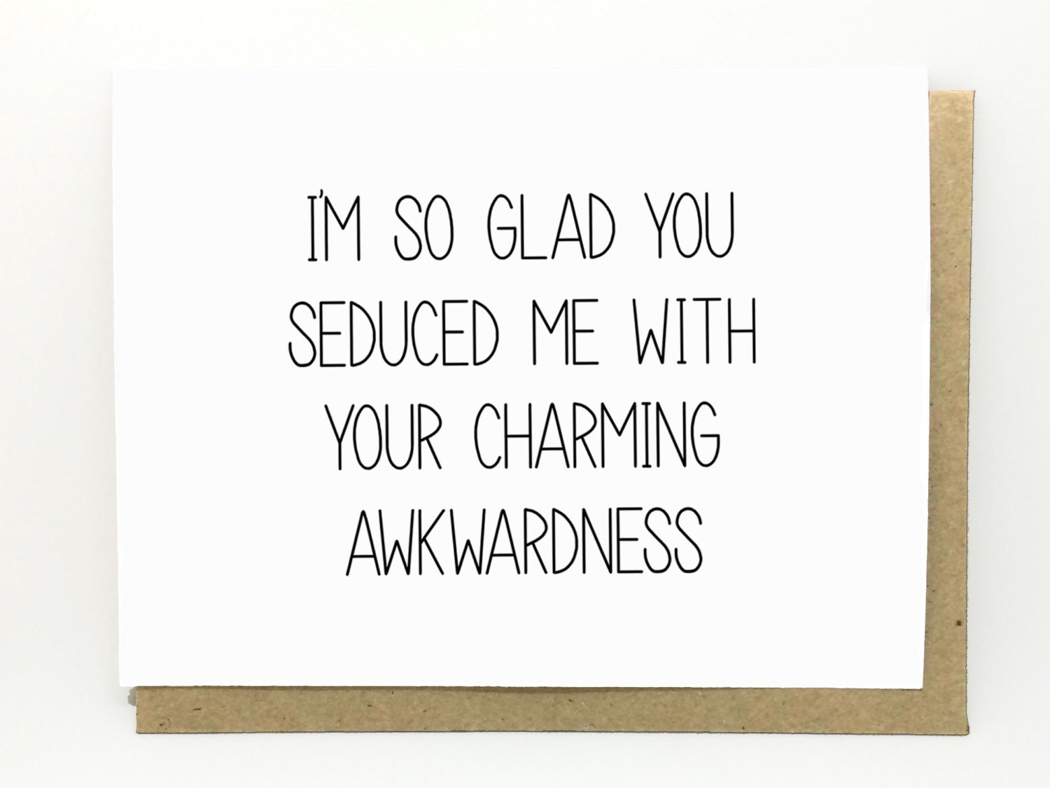 Love Card Charming Awkwardness Funny Love Card by CheekyKumquat