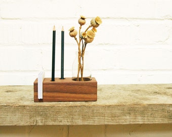 Pen Holder, Wood Desk Organizer. Wooden Pencil Holder, Wood Desk Storage, Desk Organizer, Office Organization.