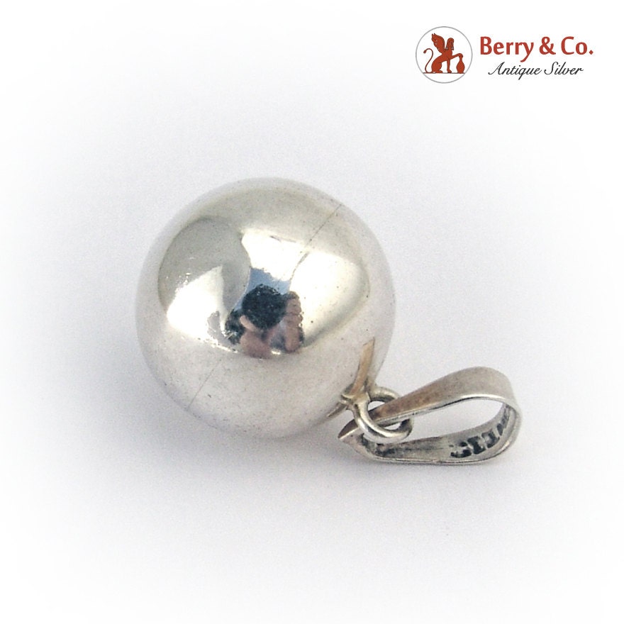 Mexican Ball Bell Sterling Silver 925 Vintage 1960s