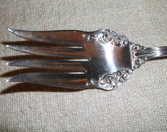 Cold Meat Fork, Silver Plated, Holmes & Edwards, Art Nouveau Design ...