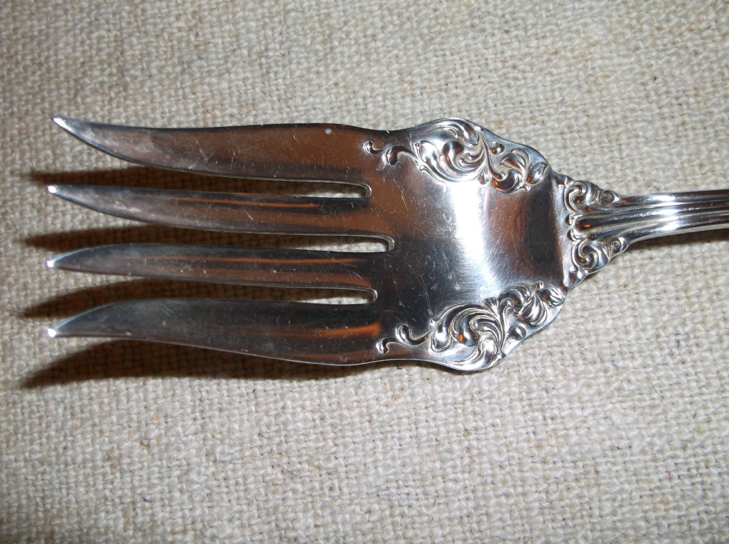 Cold Meat Fork Silver Plated Holmes & Edwards Art Nouveau