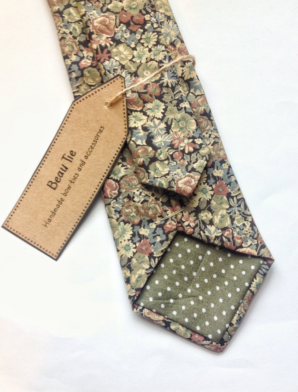thin floral tie