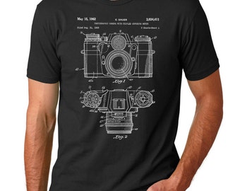 Camera Patent T Shirt, Camera Shirt, Photography Shirt, Camera Art, PP0006 Z1016