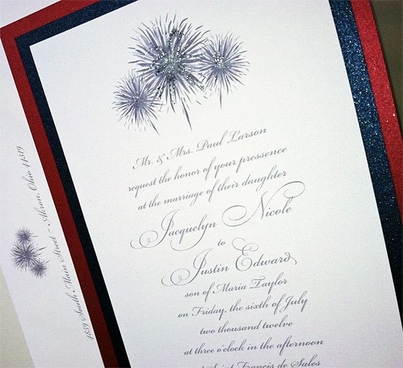 Firework Themed Wedding Invitations 10