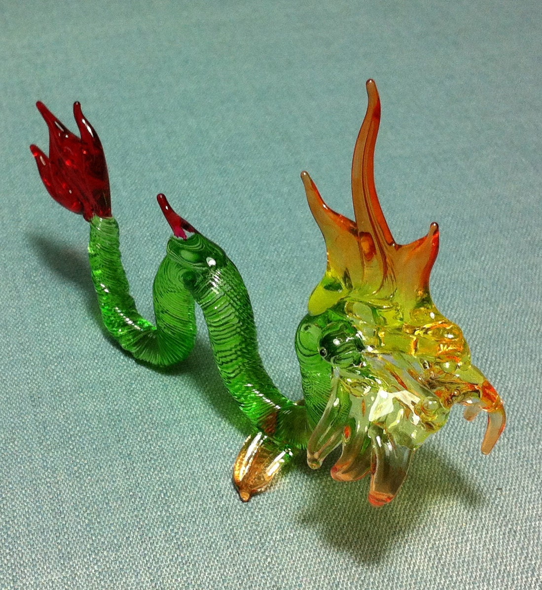 small glass dragon figurines