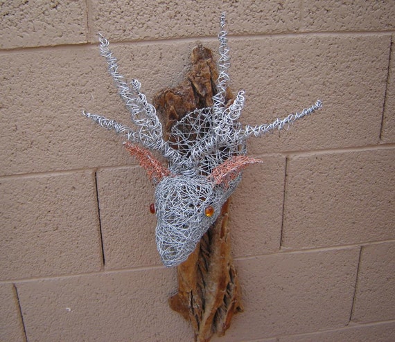 Deer Head Wire Sculpture Wire Deer Head Mounted Wall Decor on