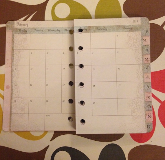 Items similar to Pocket Size 2015 Diary to fit A Filofax/Organiser on Etsy