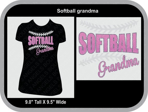 Download Softball Grandma with laces SVG Cutter Design INSTANT DOWNLOAD