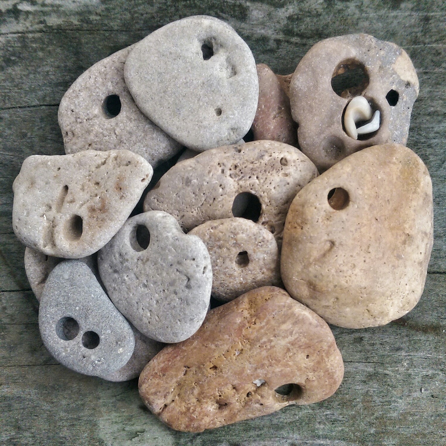 Hag Stone by KEEPINITZEN on Etsy