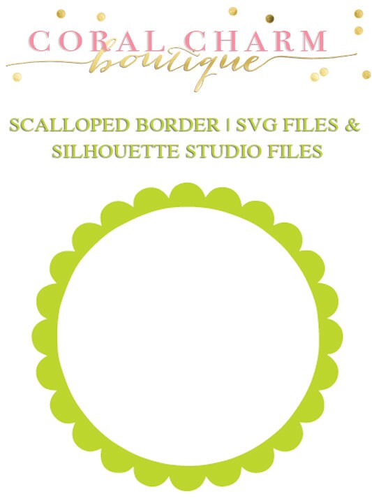 Download Scalloped Circle Border Graphic for Cutting Machines SVG and