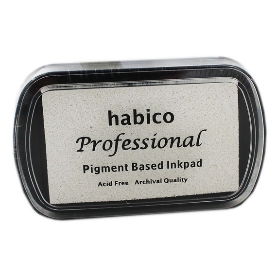 White Pigment ink pad for stamping. Archival quality. Acid