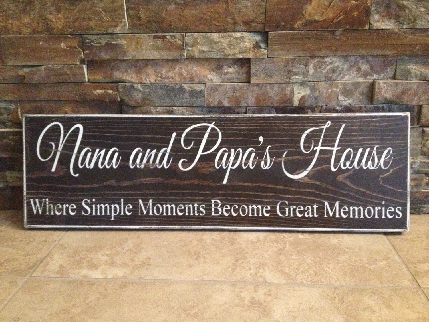 Nana and Papa's House Wooden Wood Sign Grandparents