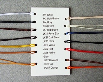 Tiger Thread Colour Reference Card