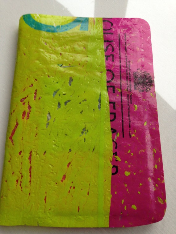 Recycled plastic A5 journal by CleoRoseGlassFusion on Etsy